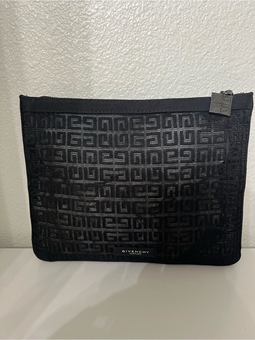 Givenchy Beauty Black Monogram Toiletry/ makeup Mesh Pouch